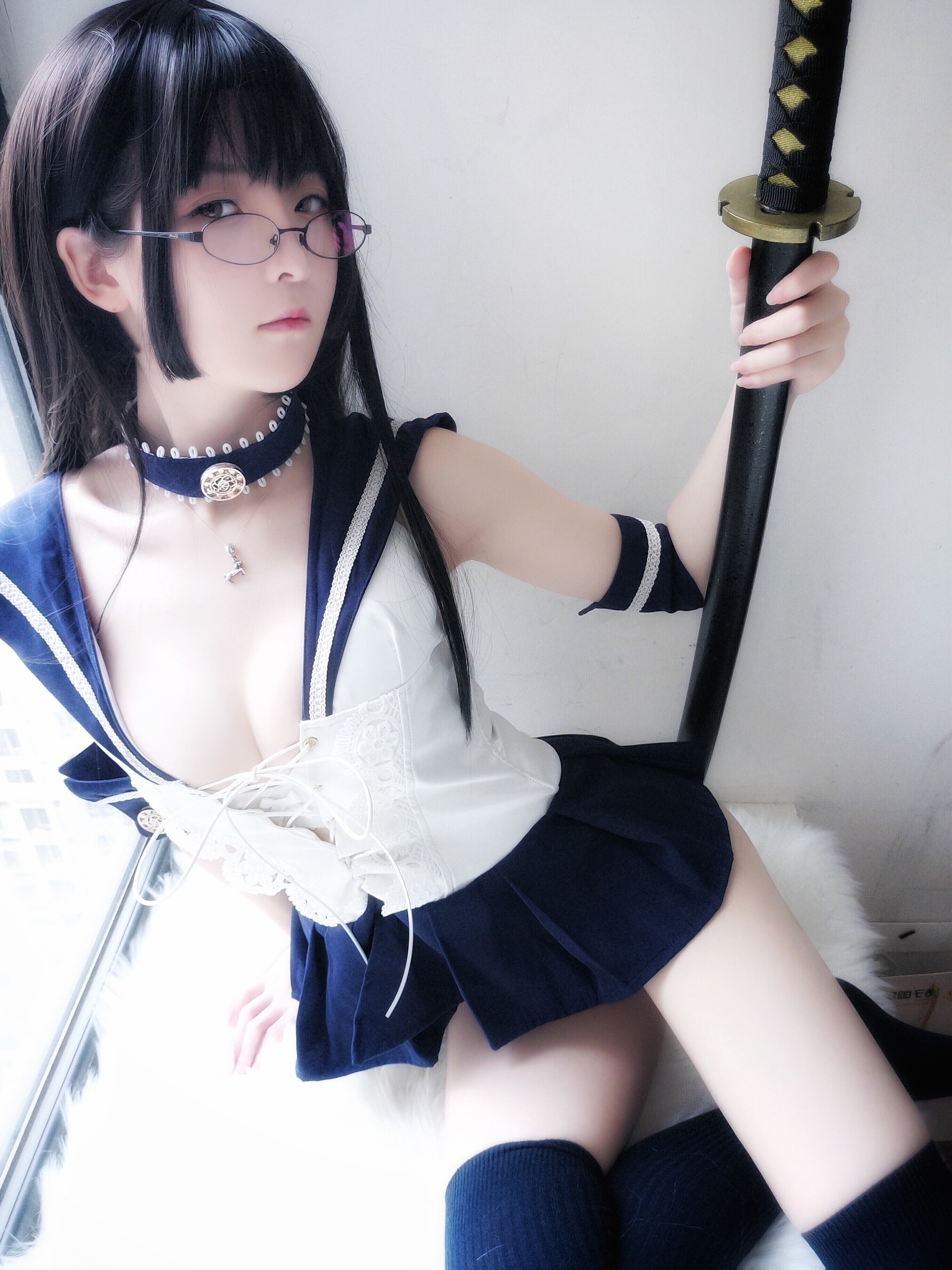 图片[1]-一小央泽 – NO.027 武士刀与水手服 [20P]-XikXak